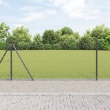 vidaXL set metalnih stupova za ograde 2 kom Siva Metal 25 x 1 m | shoptok.hr