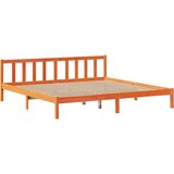 vidaXL Knjižna postelja brez vzmetnice vošč. rjava 180x200 cm borovina | Shoptok.si