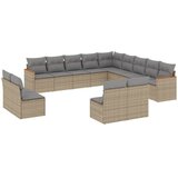  13-dijelni set vrtnih sofa s jastucima bež od poliratana | shoptok.hr
