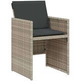 vidaXL 3-dijelni bistro set s jastucima svjetlosivi od poliratana | shoptok.hr