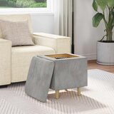  Otoman za pohranu Svijetlo siva 40 x 40 x 45 cm Baršun | shoptok.hr