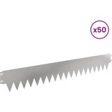  Ograda oko Travnjaka 50 pcs 103 x 15 cm metal Srebrna | shoptok.hr