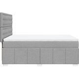  Krevet box spring s madracem svjetlosivi 140x200 cm od tkanine | shoptok.hr