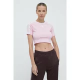Adidas Kratka majica 3-Stripes Baby Tee ženska, roza barva, IP0664