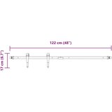 Mini set za klizna vrata ormarića crni 122 cm ugljični čelik | shoptok.hr