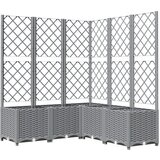 Maison Chic Cvetlično korito - Cvetlični Lonec z oporno mrežo svetlo sivo 120x120x136 cm PP, (21789055) Cene