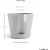 Ecopots Venice 2, belo-siva - Ø 30 cm, višina 26,3 cm