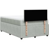  Krevet s oprugama i madracem svjetlosivi 120x190 cm baršunasti | shoptok.hr