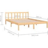  Posteljni okvir iz trdne borovine 160x200 cm, (20606037) | Shoptok.si