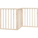 vidaXL Vrata za pse zložljiva 3 paneli 150 cm topolovina | Shoptok.si