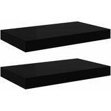  Plutajuće zidne police 2 kom crne 40 x 23 x 3,8 cm MDF | Eponuda.com