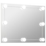 Maison Chic Stensko Ogledalo - Zrcalo - Kozmetično ogledalo brez okvirja z LED lučkami pravokotno steklo, (21697861) | Shoptok.si