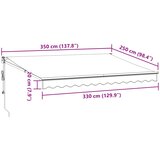 Tenda na automatsko uvlačenje smeđa 350 x 250 cm | shoptok.hr