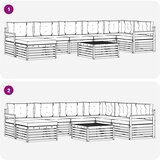  Set vanjskih sofa 8 kom. Prirodna i svijetlo siva | shoptok.hr