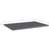 Police za knjige 4 kom visoki sjaj sive 60x40x1,5 cm od iverice | shoptok.hr