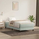 Maison Chic Box spring postelja - Vzmetna postelja brez vzmetnico svetlo siv 90x220 cm žamet SL25065, (21890436) | Shoptok.si