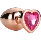 SuperLove Heart Anal Jewel Rose Gold-Rose Small Cene