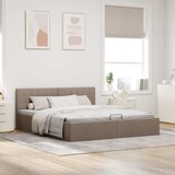  Hidraulični okvir za krevet od tkanine smeđe-sivi 180 x 200 cm | Eponuda.com