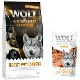 Wolf of Wilderness 12kg + 100g Snack "Explore the Wide Acres" piletina gratis! - Rocky Canyons - govedina iz slobodnog uzgoja