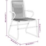  Vrtna garnitura - 5-dijelni vrtni blagovaonski set od PVC ratana crni - 4 | shoptok.hr