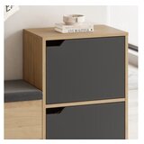 Hanah home cipelarnik haven shoe bench oak anthracite | ePonuda.com