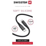 Swissten kabel USB-C/USB-C, SOFT SILICONE, 3A, 60W, 1.5m, crni | shoptok.hr