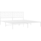 vidaXL Metalni okvir za krevet s uzglavljem bijeli 183x213 cm | shoptok.hr