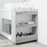  Uska kolica za pohranu s 3 razine boja hrasta konstruirano drvo | shoptok.hr