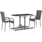  3-dijelni vrtni blagovaonski set sivi Siva | Shoptok.si