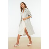 Trendyol Beige Belted Windbreaker Detailed Water Repellent Long Trench Coat | shoptok.hr