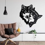 Wallxpert metalni zidni ukras 5135, glave dva vuka, 71 x 71 cm, crni | Eponuda.com