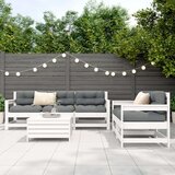  6-dijelni set vrtnih sofa bijeli od masivne borovine | shoptok.hr