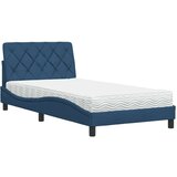  Postelja z vzmetnico modra 100x200 cm blago, (21829428) | Shoptok.si
