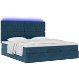  Otomanski okvir kreveta s madracima plavi 180x200cm baršunasti | shoptok.hr