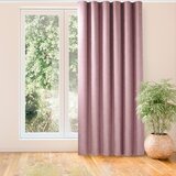  Curtain MILANA color pink style classic transparent wave tape 7 cm chenille 220x175 HOMEDE | shoptok.hr