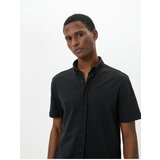 Koton Summer Shirt Short Sleeve Classic Collar Textured Buttoned Cene