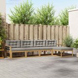  Set vanjskih sofa 4 kom. Bijela i svjetlosiva Poliester | shoptok.hr