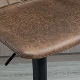  Set od 2 barske stolice u retro stilu uključujući oslonac za noge podesiva visina plinski podizač smeđa + crna | shoptok.hr