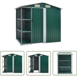  The Living Store Vrtna lopa s stojalom zelena 205x130x183 cm železna - Vrtna Lopa, (21745234) Cene