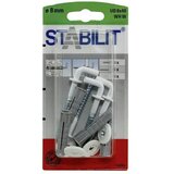 STABILIT Set univerzalnih tipli (Promjer tiple: 8 mm, Duljina tiple: 40 mm, 4 Kom., S kukom, Bijele boje) | shoptok.hr