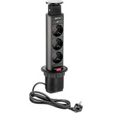 Gtv Potopna vtičnica 3x220V Ø60mm, črna | Shoptok.si