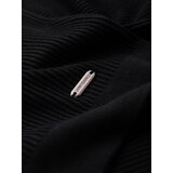 Ombre Men's knitted T-shirt with buttons at neckline - black | Shoptok.si