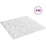  Zidne panele 48 pcs Bijela 50 x 50 cm XPS pjena | shoptok.hr