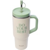 Qwetch Travel Cup termo skodelica iz nerjavečega jekla "Level up"- 900 ml - Sand | Shoptok.si