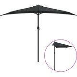 Balkonski suncobran crni 300 x 155 x 223 cm polukružni | Eponuda.ba