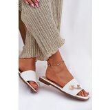 Boto Women's Flat Heeled Slippers With Bow White Sallariela | shoptok.hr