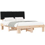  Krevetni okvir s tapiciranim uzglavljem Crna 160 x 200 cm | shoptok.hr