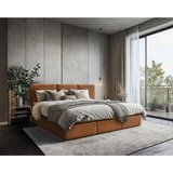 MID.YOU DRUŽINSKA POSTELJA 270 cm x 200 cm , les, tekstil, leseni material terakota | Shoptok.si