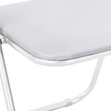  Zložljiva stolica 2 pcs Bela 48 x 43,5 x 81 cm Umjetno usnje, (5000296788) | Shoptok.si