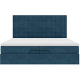  Otomanski okvir kreveta s madracima plavi 200x200cm baršunasti | shoptok.hr